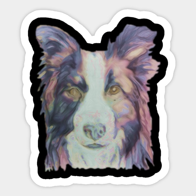 Cute Border Collie Sticker by candimoonart